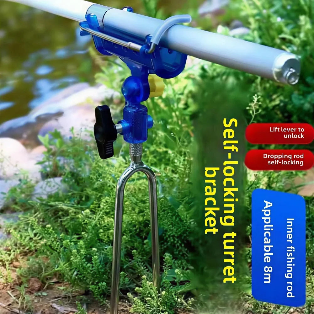 Soporte para Caña de Pescar | Giratorio 360° con Anclaje al Suelo | Mar y Agua Dulce