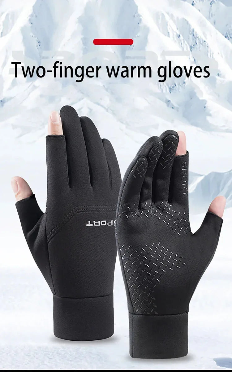 Guantes de Pesca Impermeables | Antideslizantes con Dedos Expuestos | Pantalla Táctil | Unisex