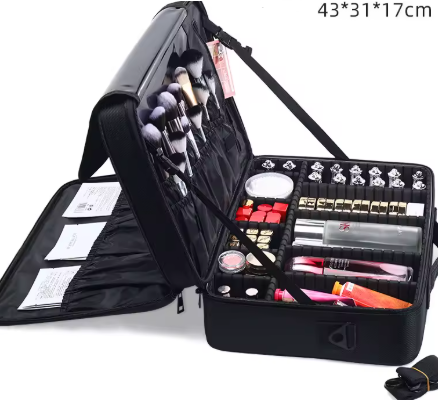 Bolsa de Pesca Multifuncional | Tela Oxford Impermeable | 3 Niveles con Correa y Funda para Carrito